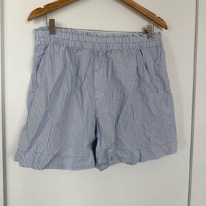 Aerie | Blue Striped Shorts Size L
